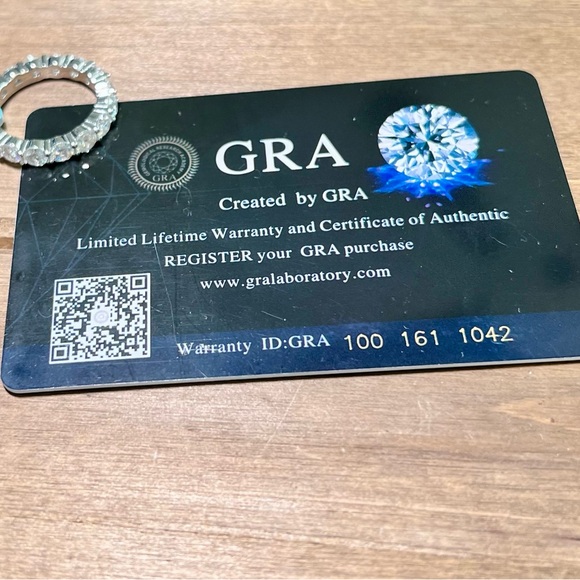 Size 7 Sterling Silver 925 Moissanite Ring - Picture 5 of 10